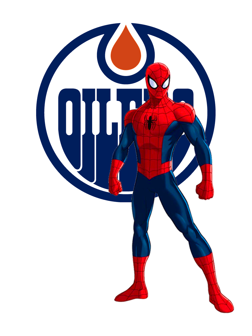 Edmonton Oilers Spider Man Logo vinyl decal